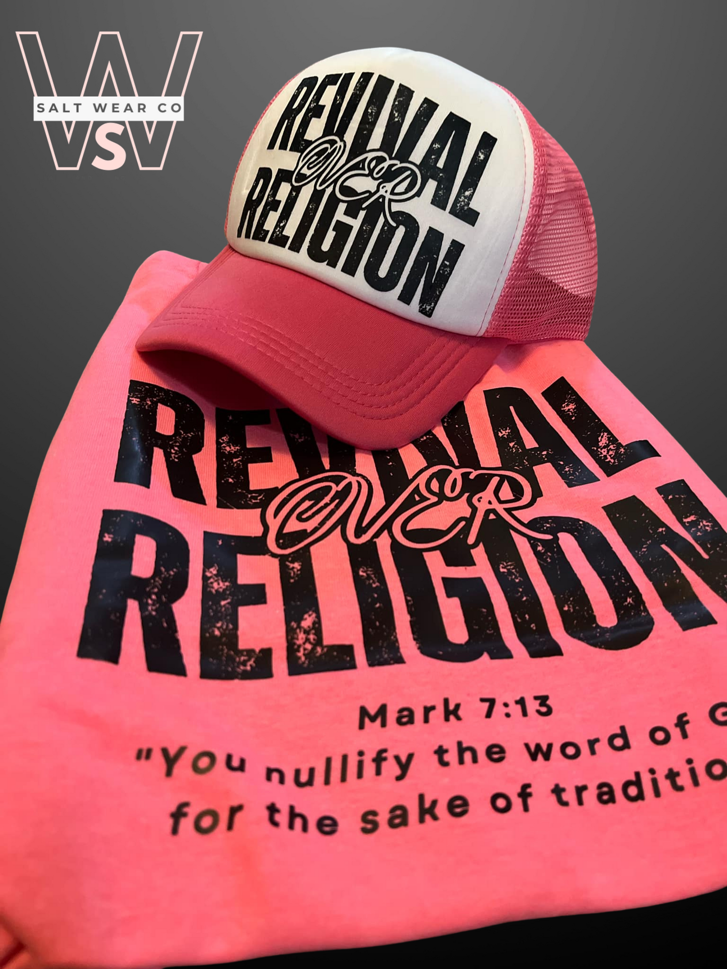 Pink "Revival Over Religion" Hat